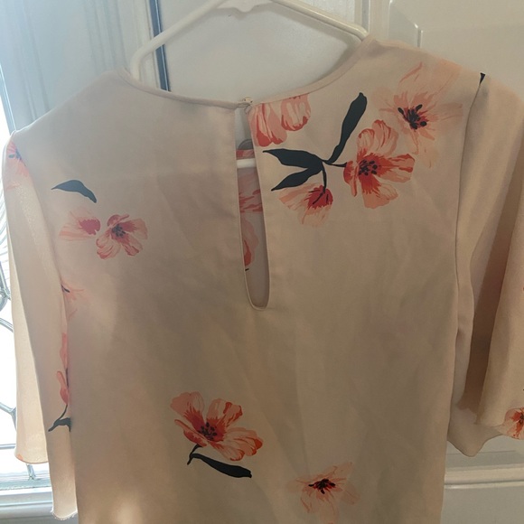 WILFRED Cambrai Blush Pink Floral Bell Short Sleeve Blouse XS - Picture 3 of 3